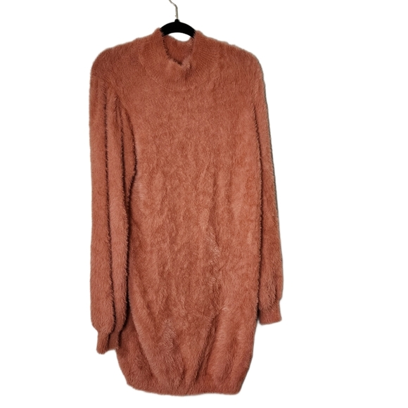 FASHION NOVA plus size sweater dress 1X fall fashion orange rust color curvy - Picture 8 of 8